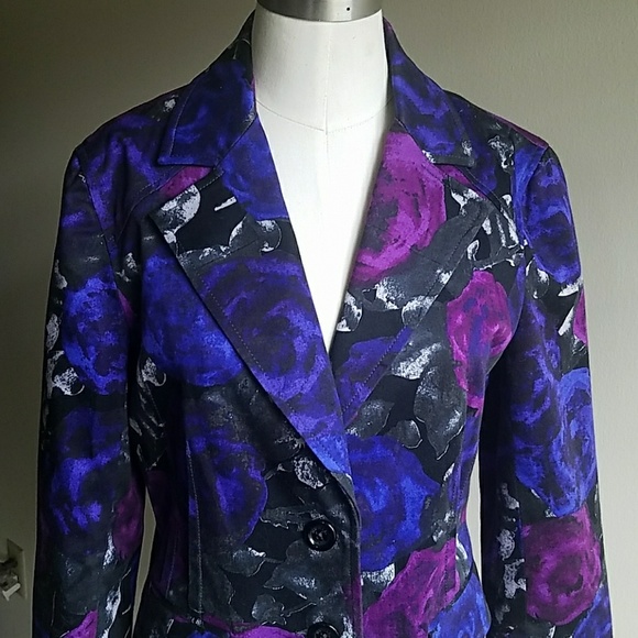 Michael Kors flower blazer EUC - Picture 3 of 9